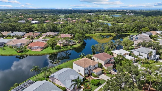 9528 Knightsbridge Cir, Sarasota, FL 34238 - aerial view of residential area featuring a nearby body of water