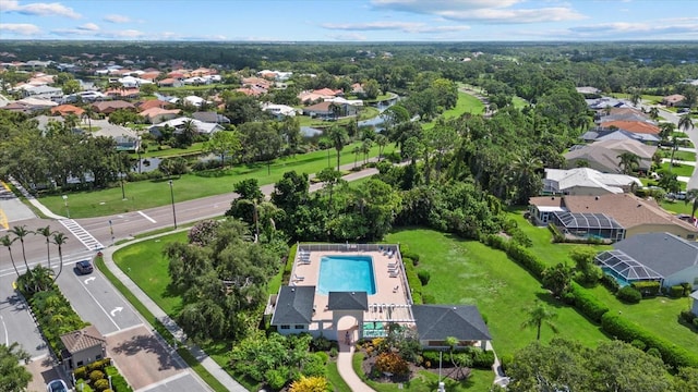 9528 Knightsbridge Cir, Sarasota, FL 34238 - aerial overview of property's location with nearby suburban area