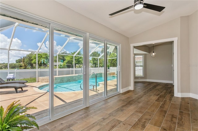 26115 Rampart Blvd, Punta Gorda, FL 33983 - view of swimming pool featuring a ceiling fan