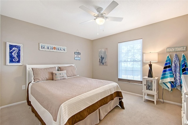 330 Mission Trl N Unit F, Venice, FL 34285 - carpeted bedroom featuring baseboards and ceiling fan