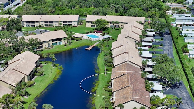330 Mission Trl N Unit F, Venice, FL 34285 - aerial perspective of suburban area featuring a large body of water