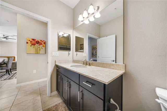 23527 Awabuki Unit 202, Venice, FL 34293 - bathroom with vanity and tile patterned flooring