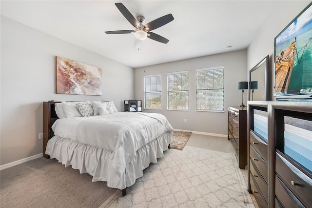 23527 Awabuki Unit 202, Venice, FL 34293 - bedroom with light carpet and ceiling fan