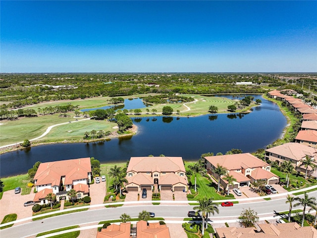 23527 Awabuki Unit 202, Venice, FL 34293 - aerial perspective of suburban area with a large body of water and a local golf course