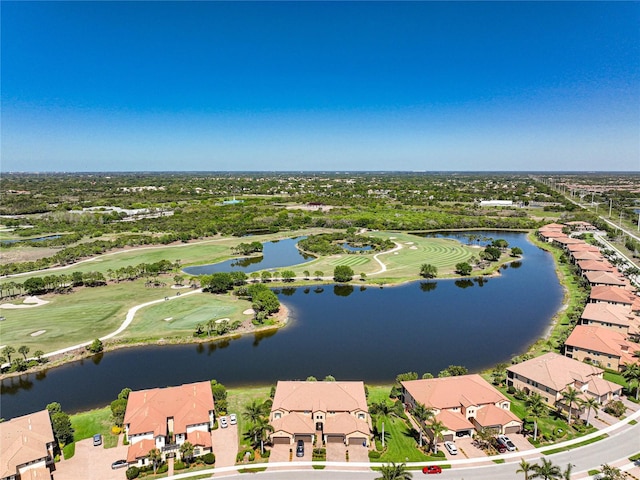 23527 Awabuki Unit 202, Venice, FL 34293 - aerial view of residential area with a golf course and a nearby body of water