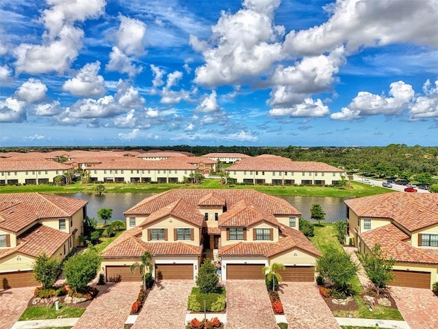 12590 Ghiberti Cir Unit 201, Venice, FL 34293 - aerial perspective of suburban area with a large body of water