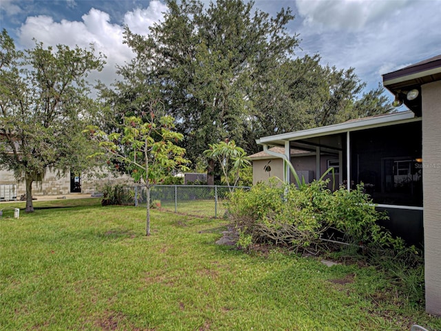 3139 Point St, North Port, FL 34286 - view of yard with a sunroom