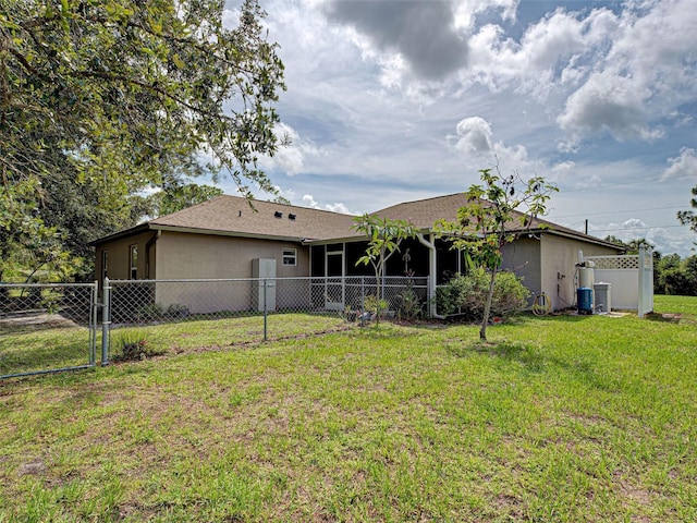3139 Point St, North Port, FL 34286 - back of house with stucco siding