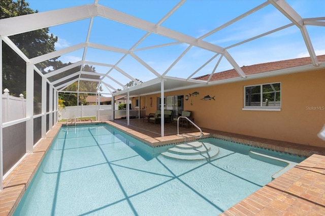 2941 Datura Rd, Venice, FL 34293 - view of pool featuring a patio and a lanai