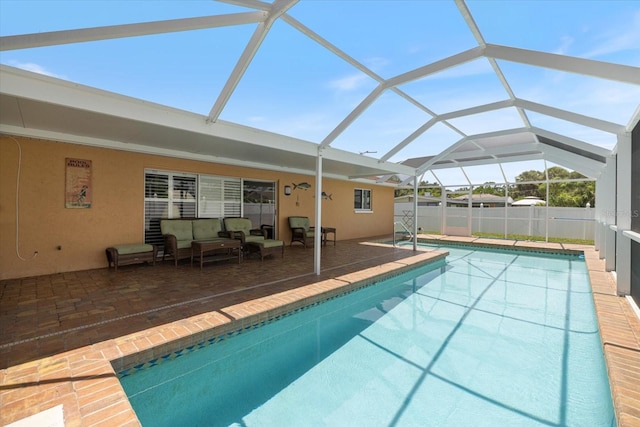 2941 Datura Rd, Venice, FL 34293 - view of swimming pool with a patio, outdoor lounge area, and a lanai