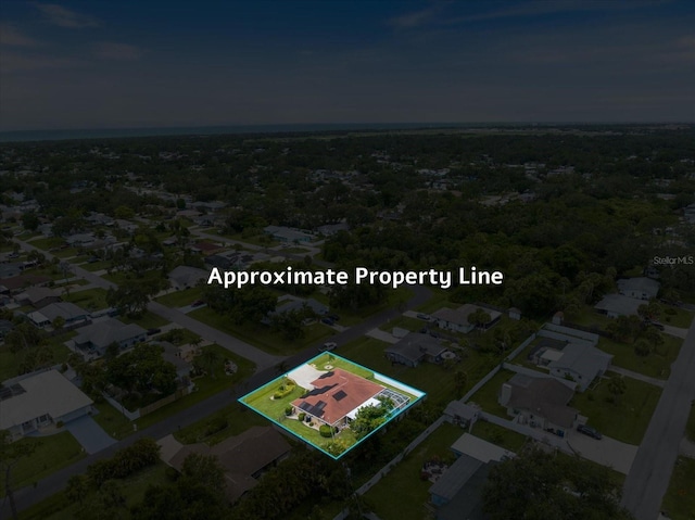 2941 Datura Rd, Venice, FL 34293 - aerial view of property and surrounding area featuring property parcel outlined