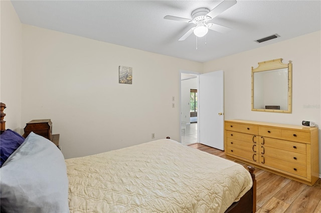 1315 Pine Needle Rd, Venice, FL 34285 - bedroom featuring light wood-type flooring and a ceiling fan