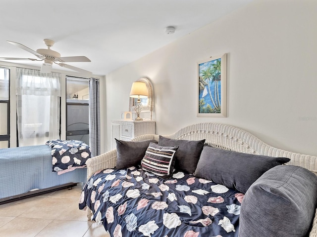 500 Park Blvd S Unit 33, Venice, FL 34285 - bedroom featuring tile patterned flooring and ceiling fan
