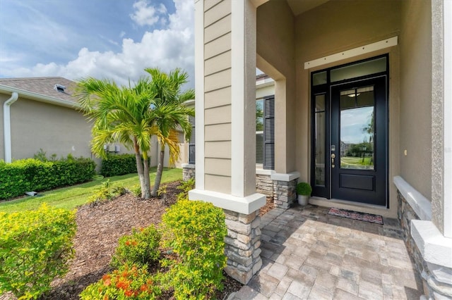 11240 Spring Gate Trl, Bradenton, FL 34211 - view of exterior entry with stucco siding