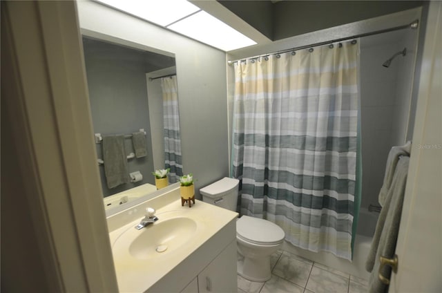 505 Duke Rd, Venice, FL 34293 - full bathroom with vanity, shower / tub combo, and tile patterned floors