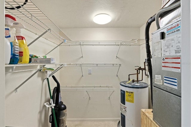 614 Guild Dr Unit 10, Venice, FL 34285 - spacious closet with electric water heater and heating unit