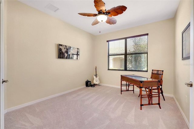 12187 Amica Loop, Venice, FL 34293 - carpeted office space featuring baseboards and a ceiling fan