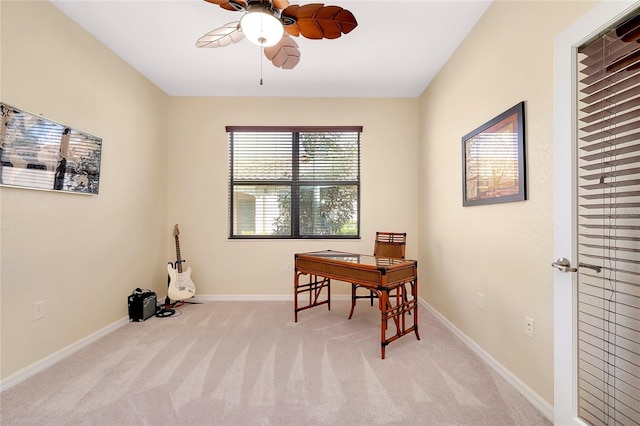 12187 Amica Loop, Venice, FL 34293 - office space featuring carpet flooring and ceiling fan