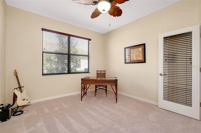 12187 Amica Loop, Venice, FL 34293 - office space with ceiling fan and light colored carpet