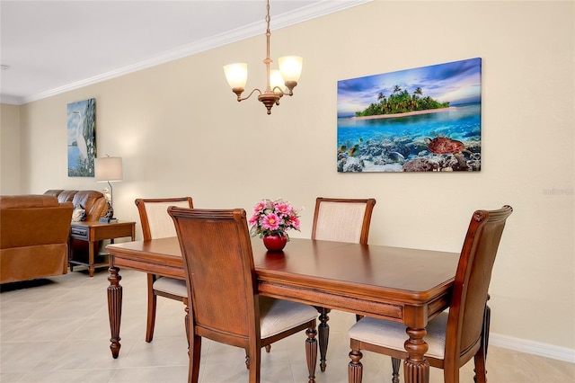 12187 Amica Loop, Venice, FL 34293 - dining space with ornamental molding and a chandelier