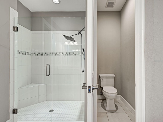 5832 Semolino St, Nokomis, FL 34275 - bathroom with a stall shower and tile patterned flooring