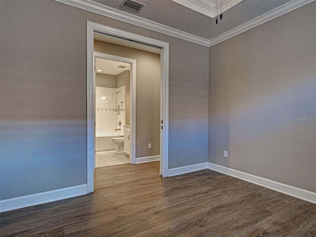 5832 Semolino St, Nokomis, FL 34275 - spare room with dark wood finished floors and ornamental molding