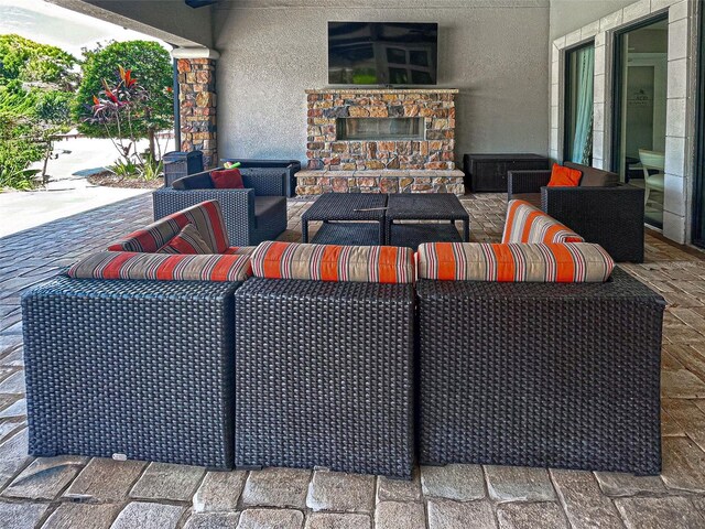 5832 Semolino St, Nokomis, FL 34275 - view of patio with an outdoor hangout area