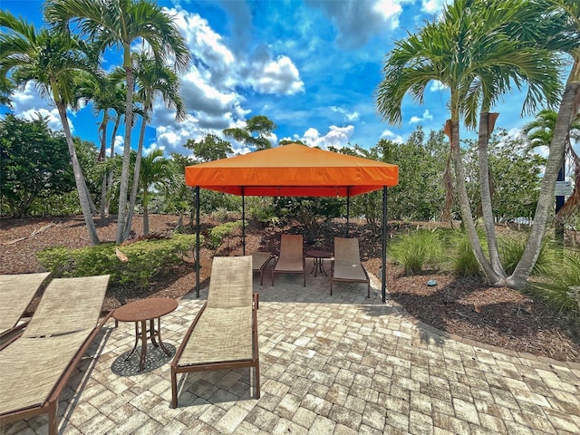 5832 Semolino St, Nokomis, FL 34275 - view of patio / terrace with a gazebo