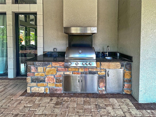 5832 Semolino St, Nokomis, FL 34275 - view of patio with a sink and grilling area