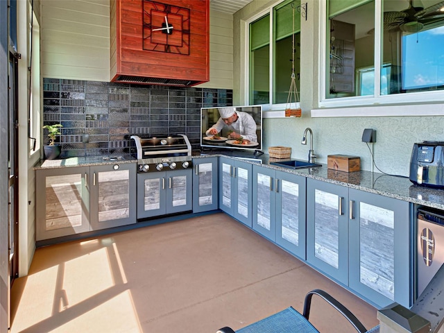 48 Lark Dr, Placida, FL 33946 - view of patio / terrace with french doors and area for grilling