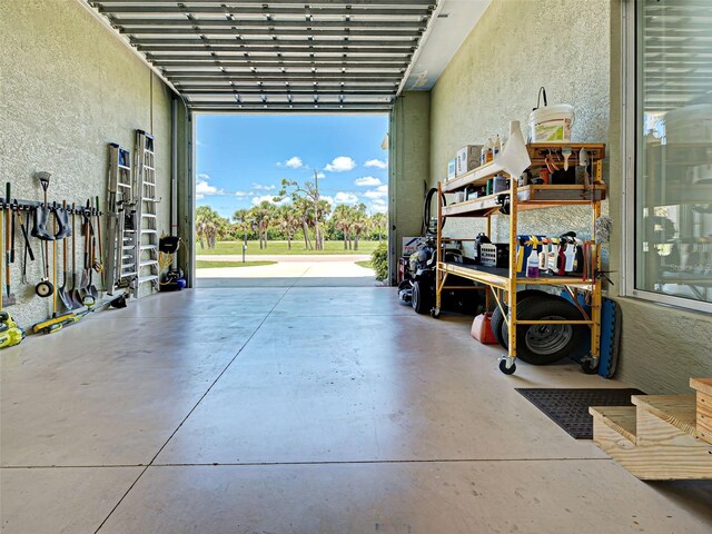 48 Lark Dr, Placida, FL 33946 - garage with a textured wall