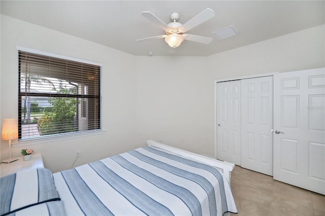 19269 Serafina St, Venice, FL 34293 - bedroom featuring a closet and ceiling fan