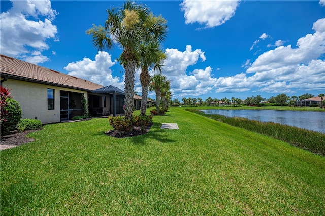 19269 Serafina St, Venice, FL 34293 - view of green lawn featuring a water view