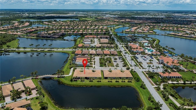 19269 Serafina St, Venice, FL 34293 - aerial view of property's location with a large body of water and nearby suburban area