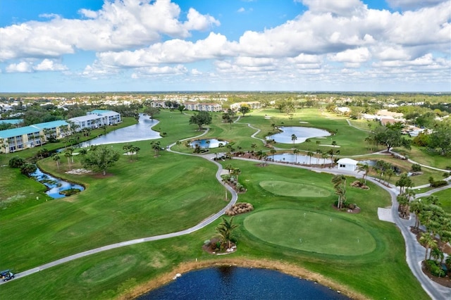 437 Cerromar Ln Unit 424, Venice, FL 34293 - aerial view of property and surrounding area featuring a local golf course and a nearby body of water