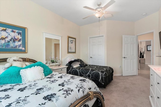 935 Tidewater Shrs Unit 721, Bradenton, FL 34208 - bedroom featuring light colored carpet and ceiling fan