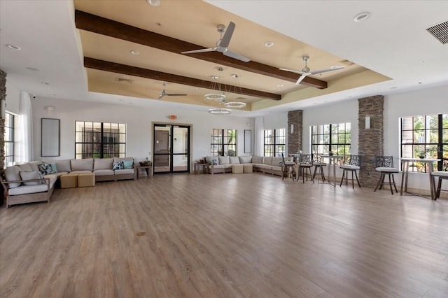 935 Tidewater Shrs Unit 721, Bradenton, FL 34208 - common area with recessed lighting and beam ceiling