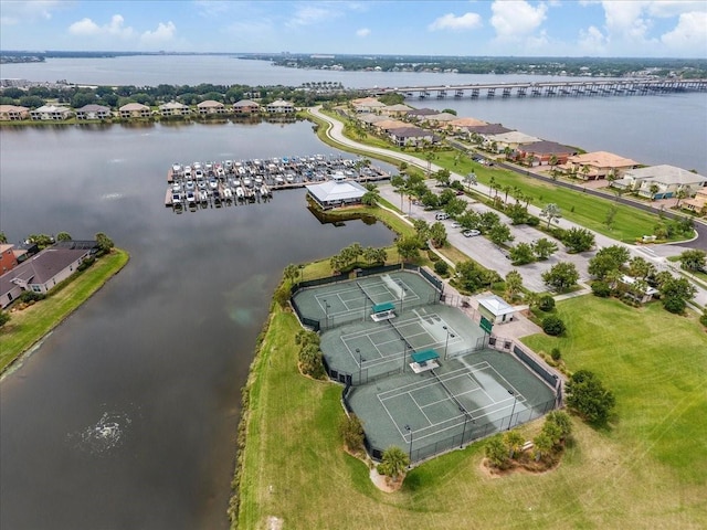 935 Tidewater Shrs Unit 721, Bradenton, FL 34208 - aerial perspective of suburban area with a nearby body of water and a notable bridge