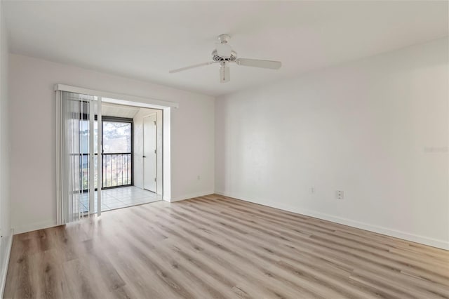 6800 Placida Rd Unit 280, Englewood, FL 34224 - empty room featuring light wood finished floors and a ceiling fan