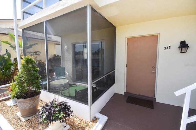 320 Base Ave E Unit 215, Venice, FL 34285 - entrance to property featuring stucco siding