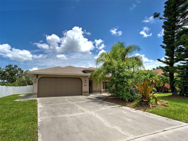 23102 Madelyn Ave, Port Charlotte, FL 33954 - view of front of home with stucco siding, concrete driveway, and a garage