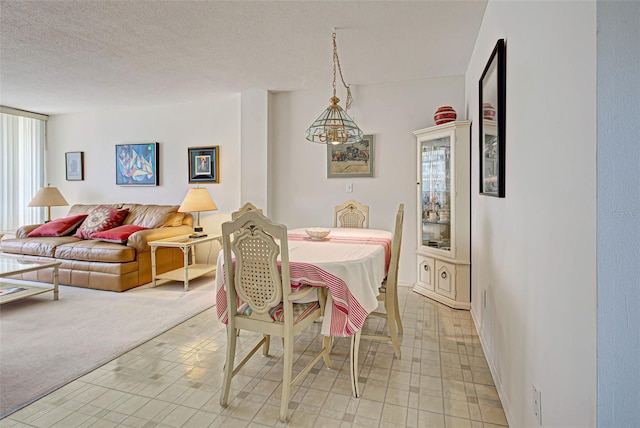 244 Saint Augustine Ave Unit 202, Venice, FL 34285 - dining space with light carpet and a textured ceiling