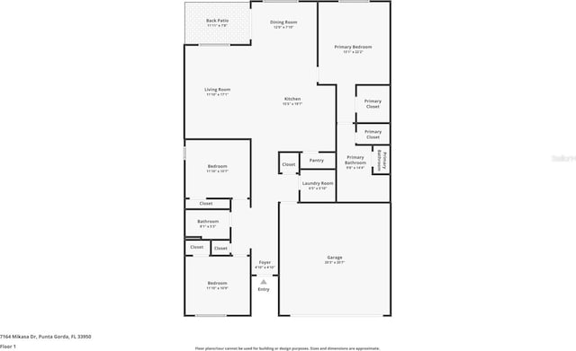 7164 Mikasa Dr, Punta Gorda, FL 33950 - view of floor plan / room layout