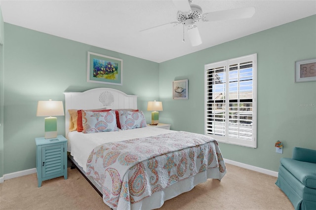 340 Three Lakes Ln Unit F, Venice, FL 34285 - bedroom featuring carpet floors and ceiling fan