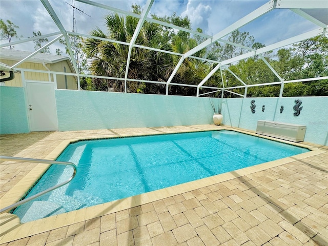 6522 Pimlico St, North Port, FL 34291 - view of pool with a patio area and glass enclosure