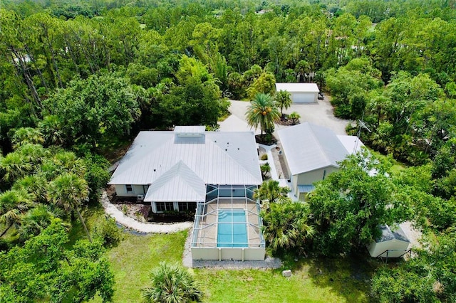 6522 Pimlico St, North Port, FL 34291 - aerial view of property and surrounding area featuring a heavily wooded area