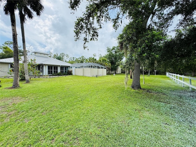 6522 Pimlico St, North Port, FL 34291 - view of yard with a lanai