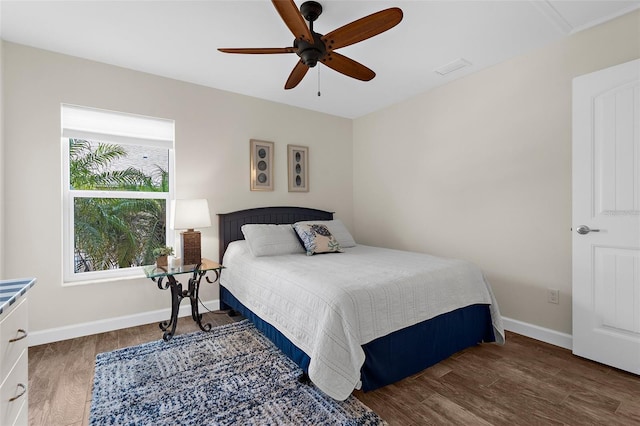 108 Albatross Rd, Rotonda West, FL 33947 - bedroom featuring wood finished floors and a ceiling fan