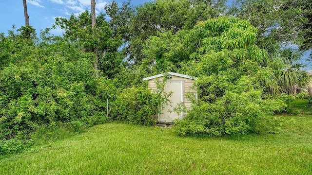 2403 Trianna St, North Port, FL 34291 - view of yard featuring a storage unit