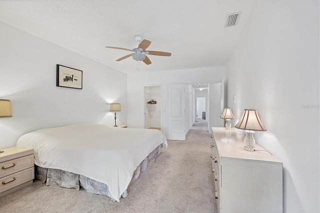 1429 Turnberry Dr, Venice, FL 34292 - bedroom featuring light colored carpet and a ceiling fan